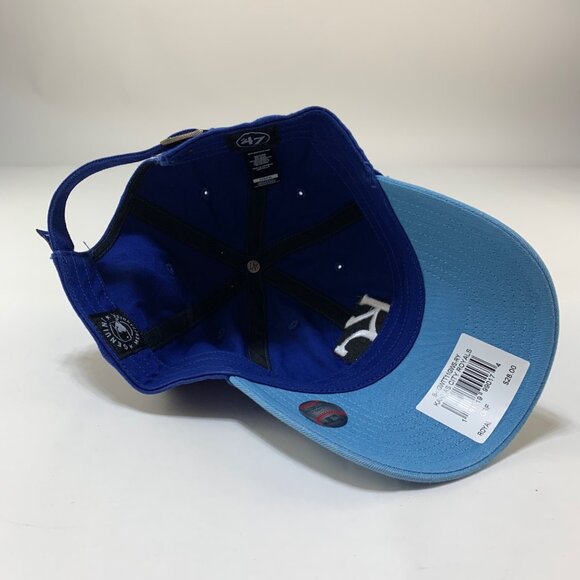 Kansas City Royals MLB Blue 47 Brand Clean Up Relaxed Fit Adjustable Dad Hat New - Picture 4 of 6